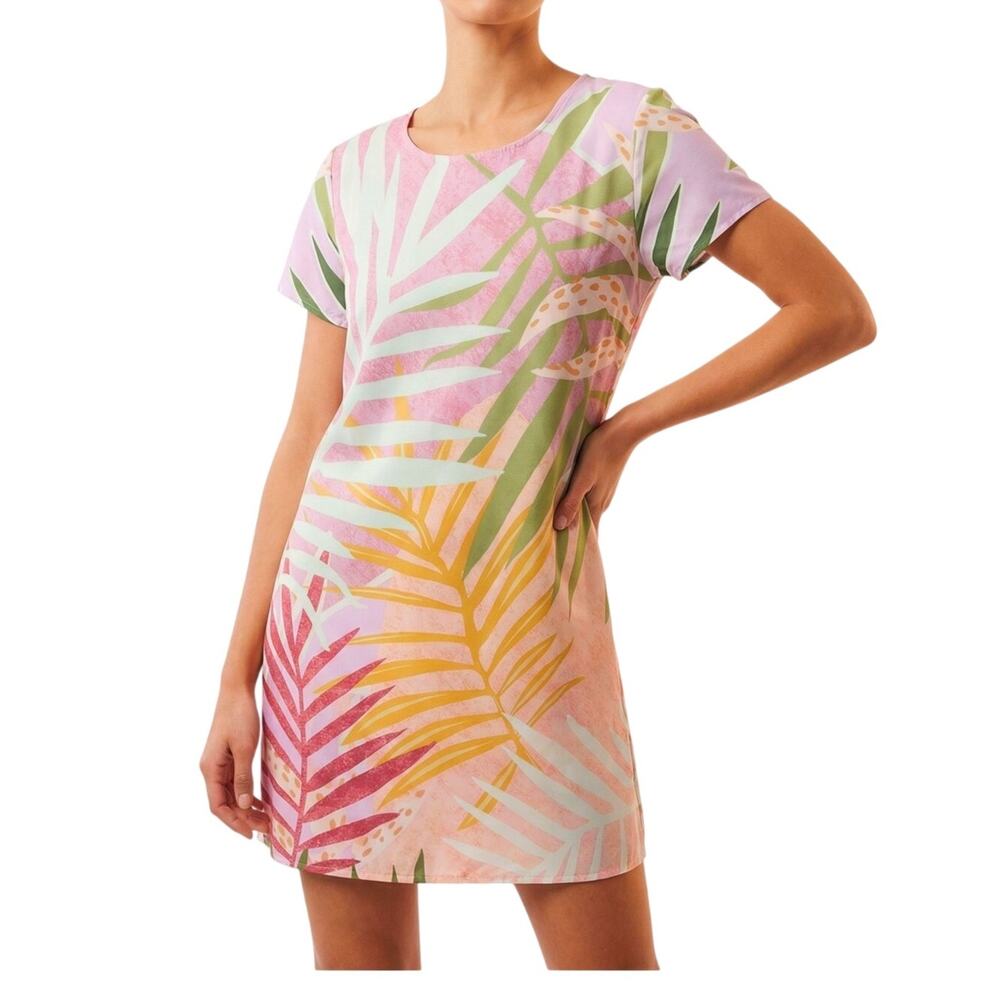 MINKPINK Pastel Tropical Leaf Print Mini Dress -  NWOT never worn
